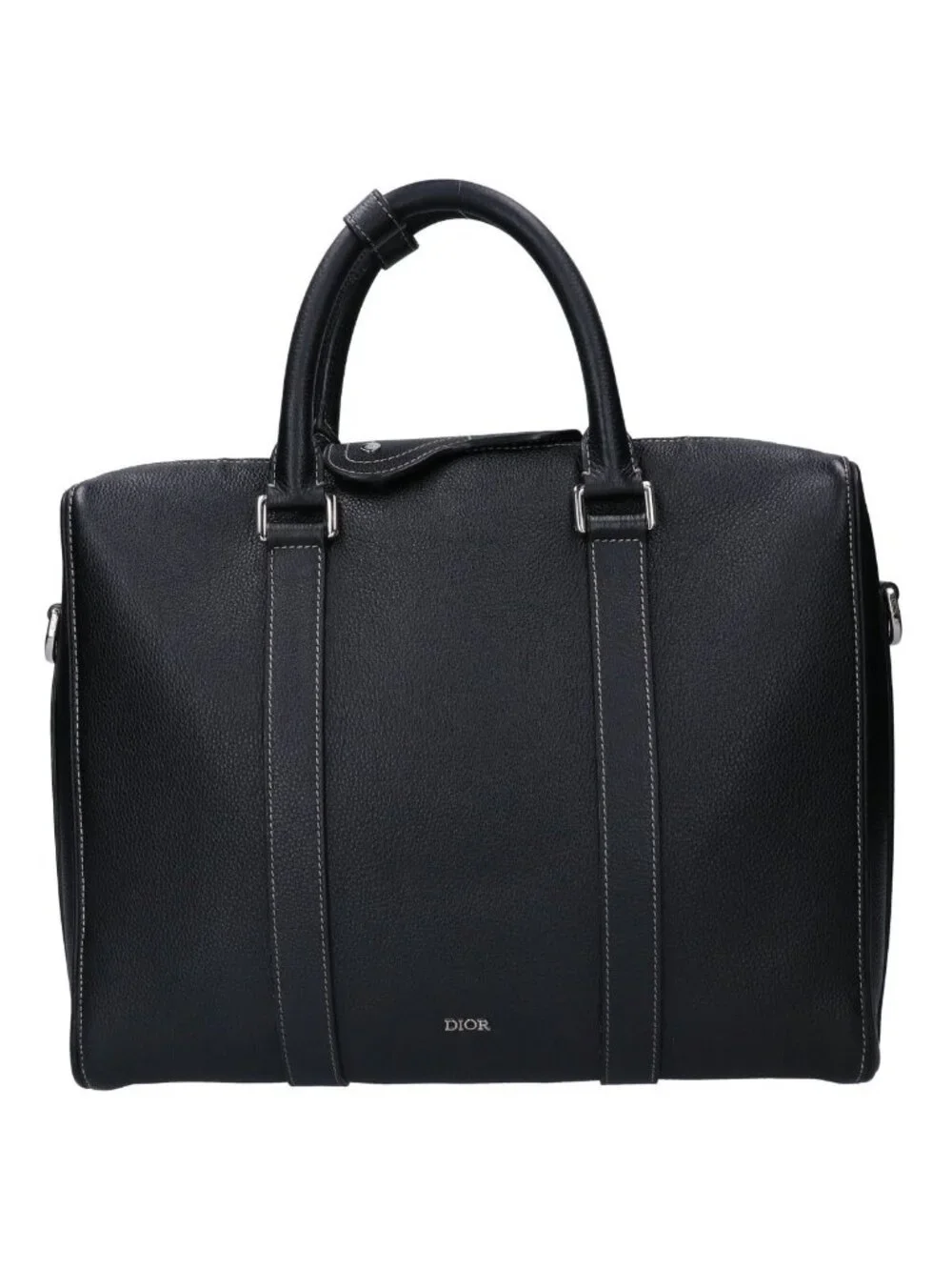 Dior Black Leather Lango Briefcase